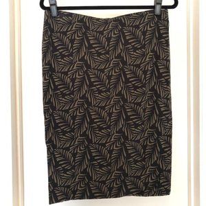 NWOT LOFT Black & Tan Pencil Skirt